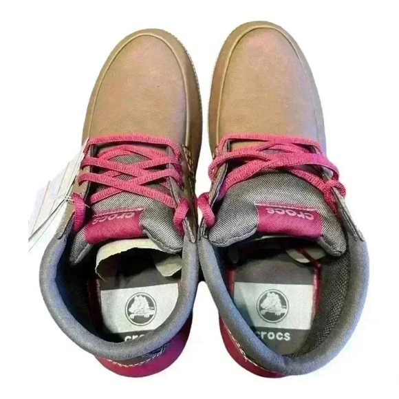 🆕Crocs Men's Beach Line Boat Chukka Boot Size 10 Hazelnut/Brick Red NWT - Picture 3 of 10